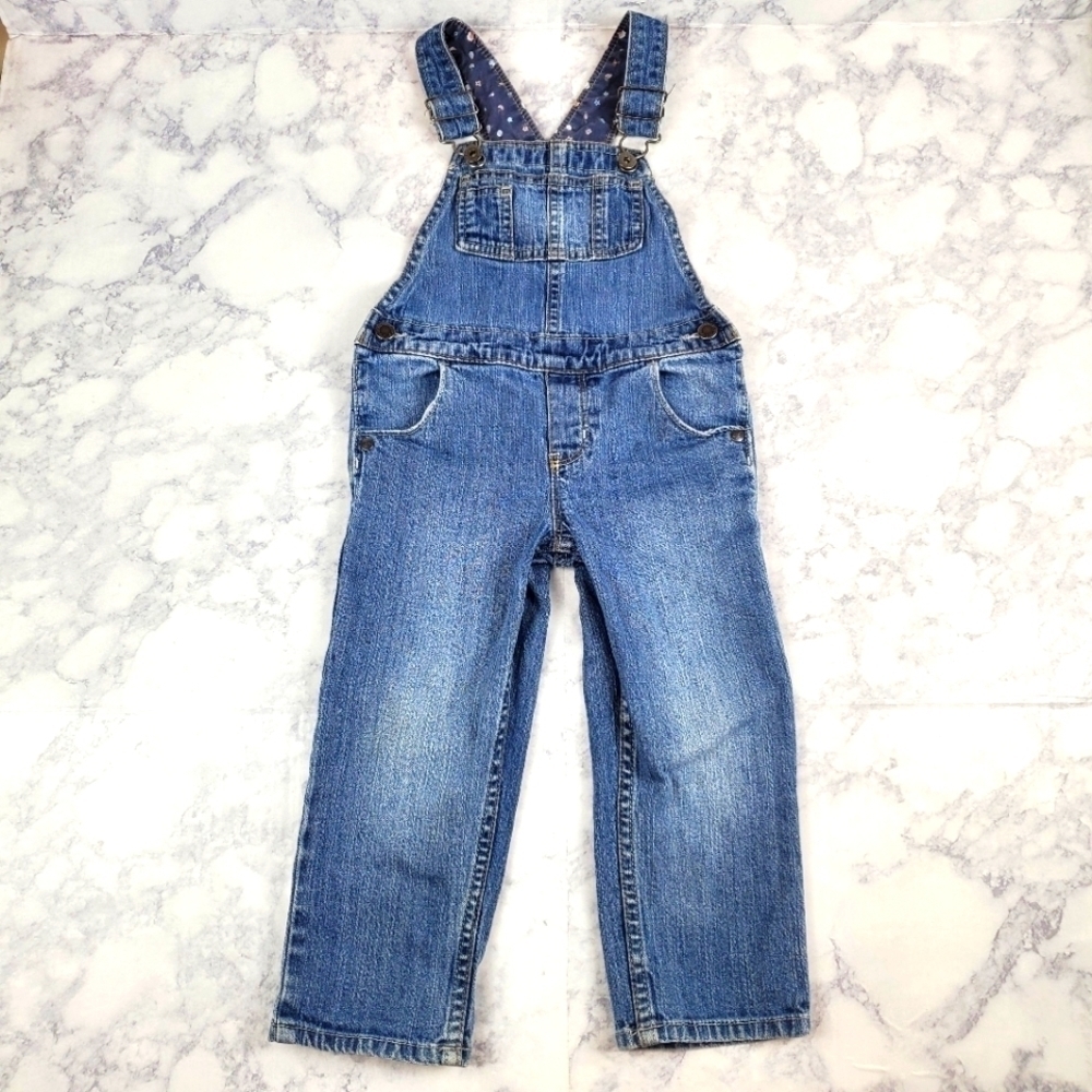 Osh Kosh Overalls 3T Genuine Kids Blue Button Sides